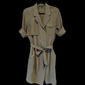 Banana Republic Woman’s Olive Green Long Sleeve Trench Dress Size 4